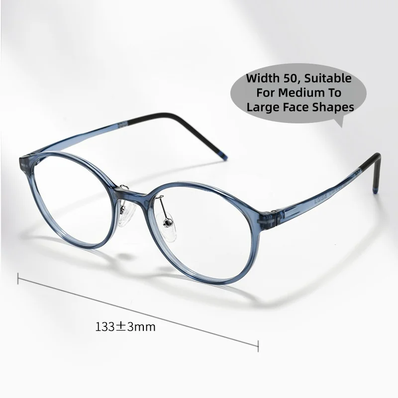 DIEDIESEE High Quality Tungsten Carbon Plastic Steel Round Frame Men's And Women's Optical Prescription Glasses Frame 1055S