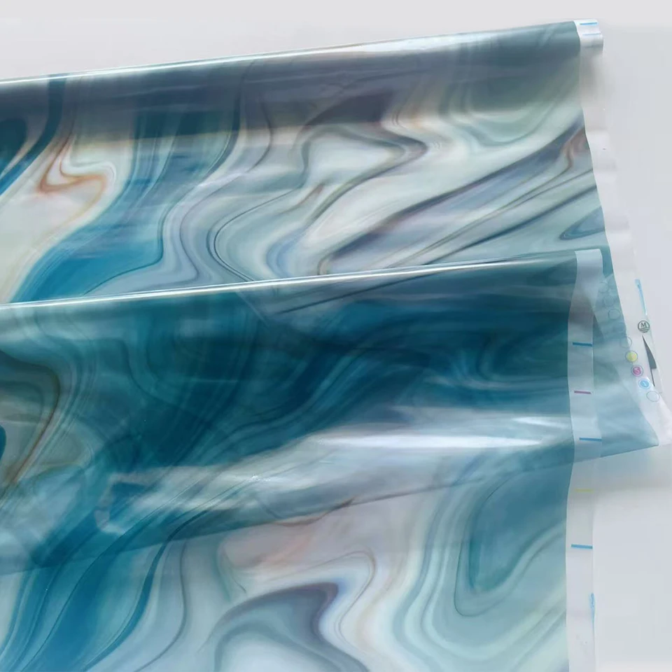 0.5cm*2M Blue Marble Hydro Dip Film - Water Transfer Vinyl for Car Interior, Fluid Art Curved Surface Wrap, DIY Color Change 151
