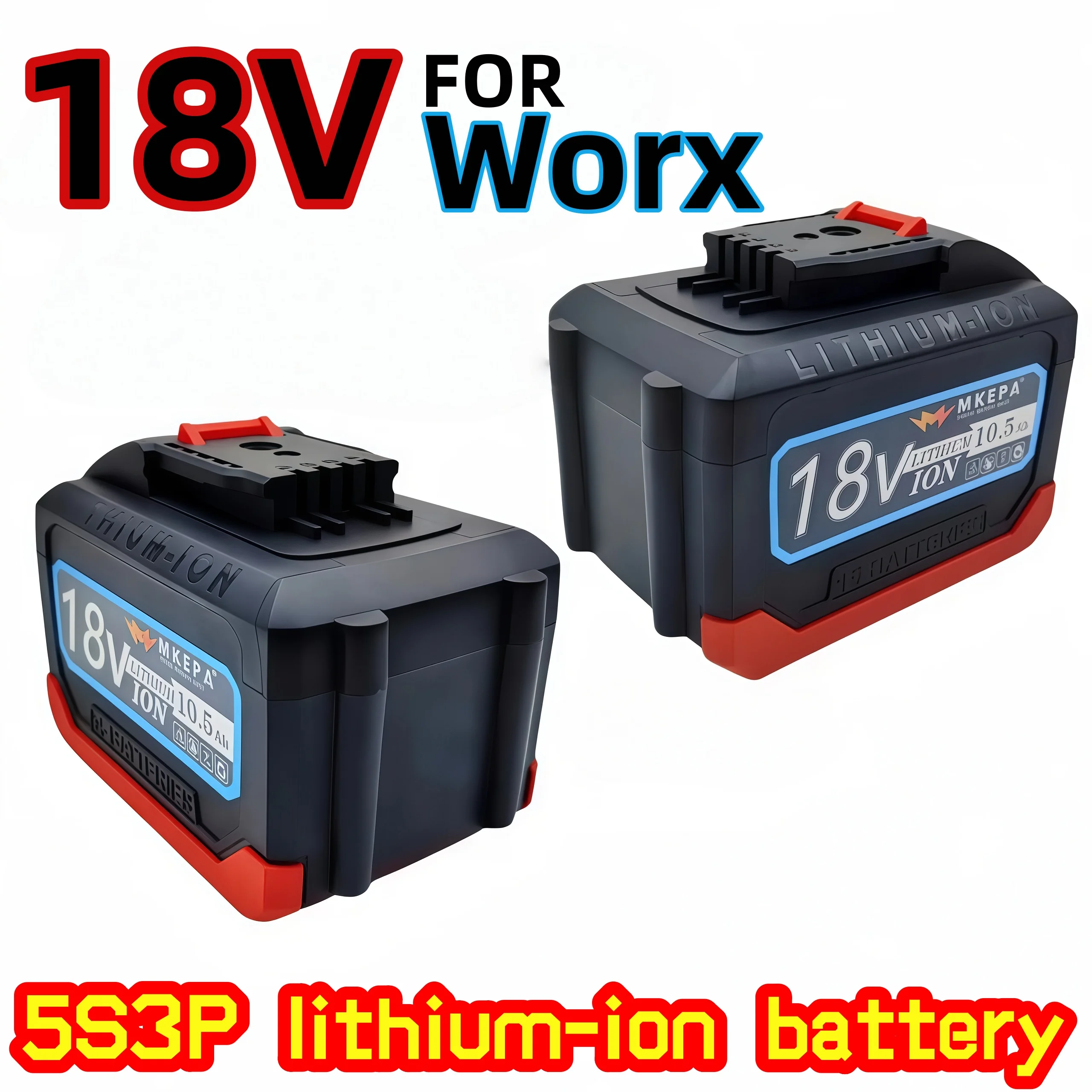 ل Worx 18 فولت بطارية ليثيوم أيون مع 20 فولت متوافق WA3641 WX373 WX390 WA3551 WA3551.1 WA3553 بطارية قابلة للشحن مع شاحن