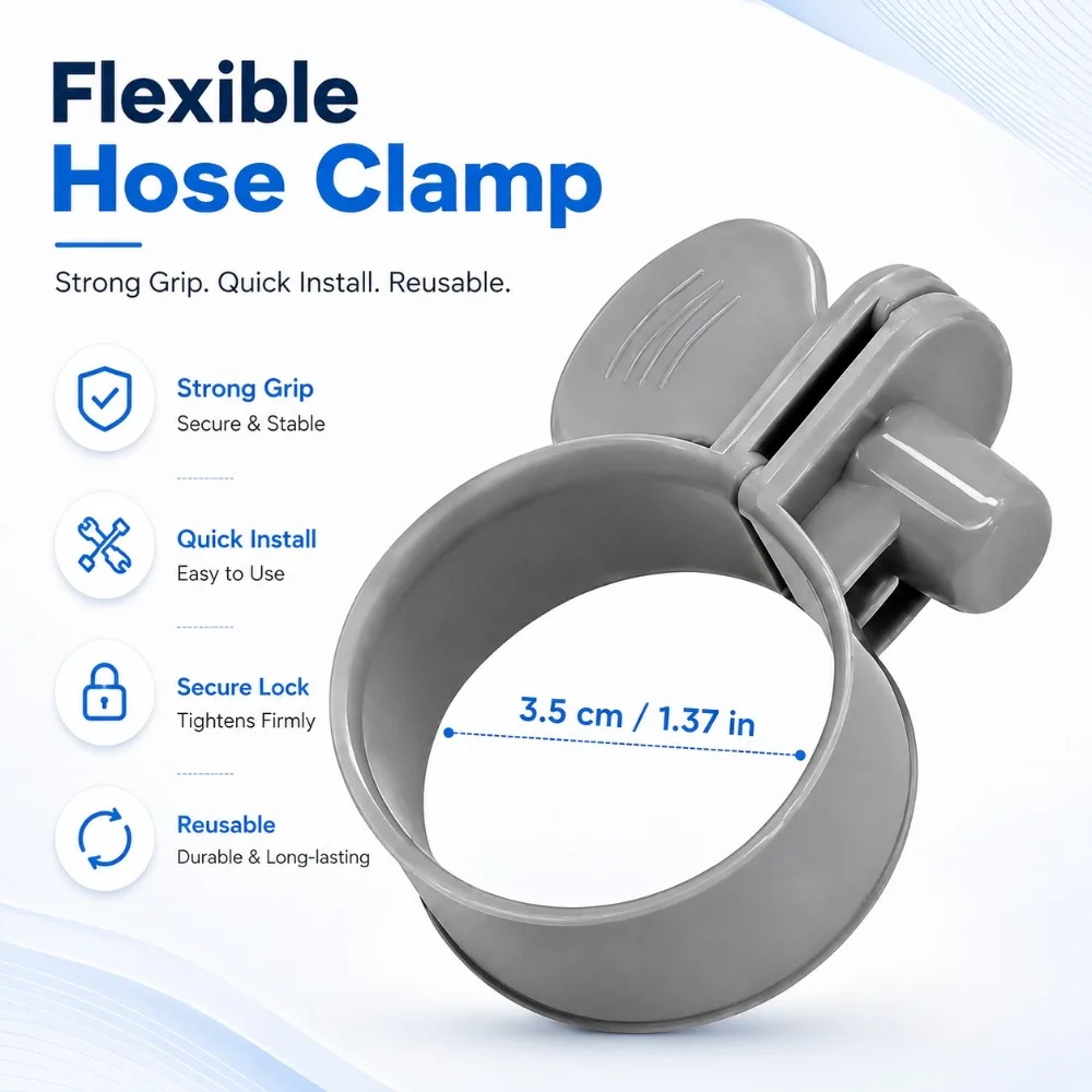 Adjustable Plastic Hose Clamp Set 1/3/5PCS for Above Ground Swimming Pool Filter Pump Connector Clips Hose Fixing Accessories