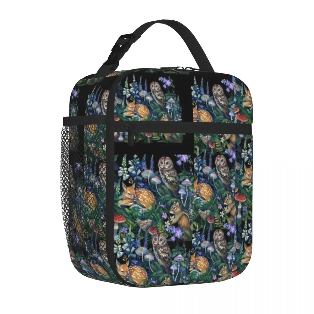 Bestselling Enchanted Forest Splicing Color Foldable Lunch Bag Preschool Lunch Insulated Lunch Bag