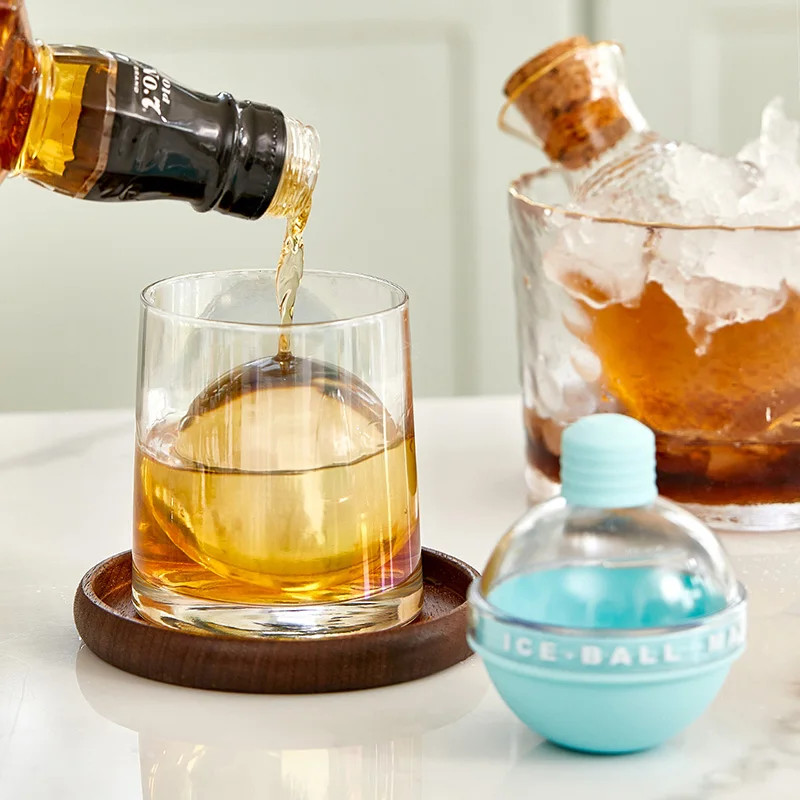 Ice Hockey Mold Whiskey Round Ice Grid Light Bulb Ball Household Food Grade Silicone Ice Box Ice Cube Artifact