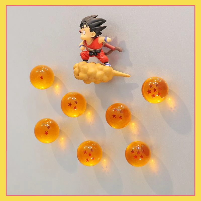 

Anime Dragon Ball peripheral set of soaring Wukong refrigerator with Dragon Ball figurines, cute hole board magnetic decoration