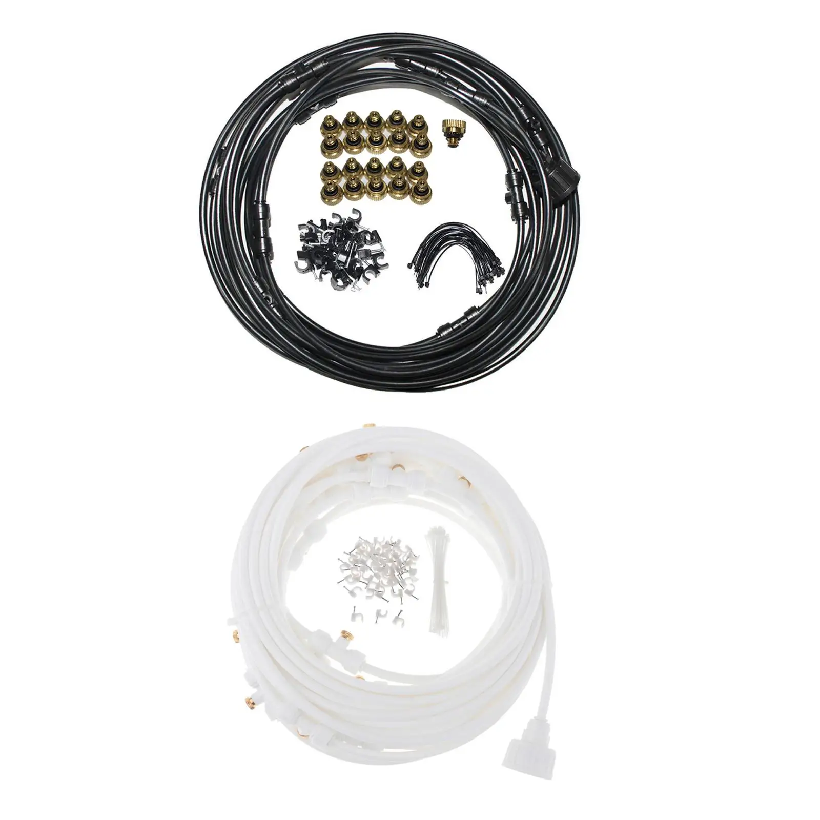 

Outdoor Misting System 49 ft Hose Misting Cooling System Automatic Watering for Greenhouse Waterpark Backyard Patio Deck