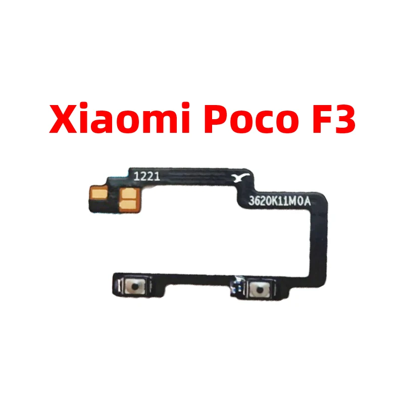 Volume câmera botão chave interruptor, substituição para Xiaomi Poco F3, Power On Off, cabo flexível