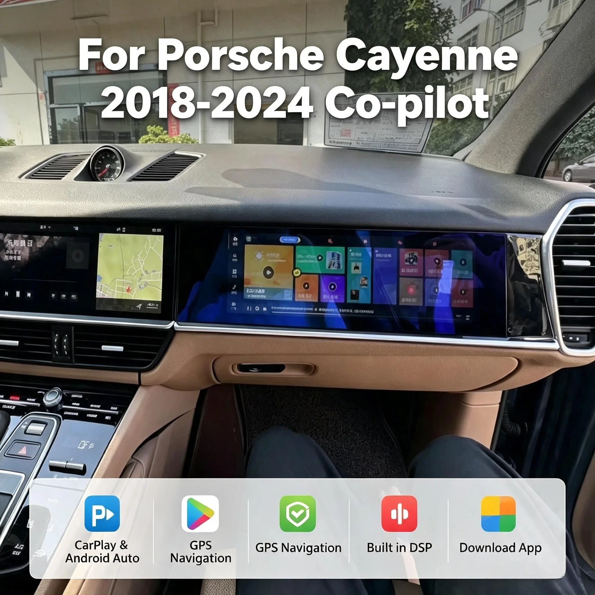 MZ 16inch Android13 Car Radio Co-pilot Smart Screen For Porsche Cayenne 2018-2024 Carplay Multimedia Player Entertainment System
