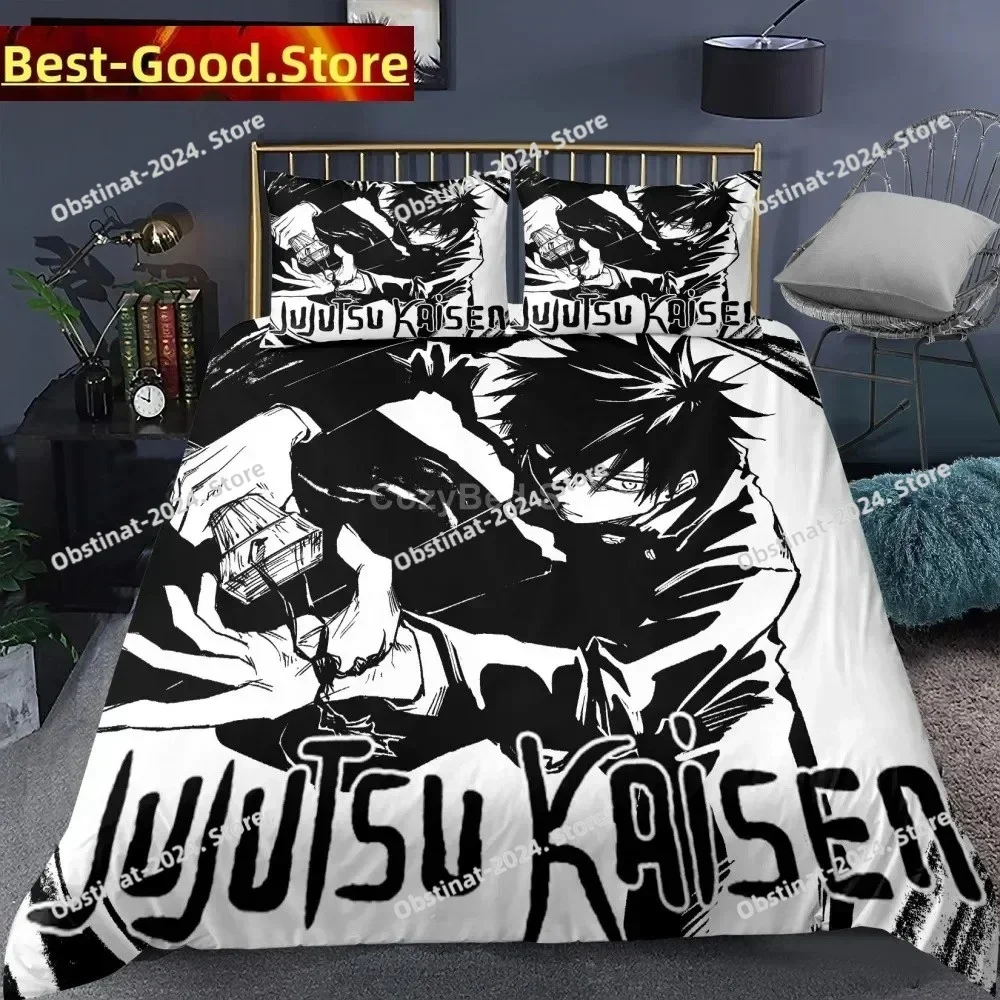 

Top Jujutsu Kaisen Duvet Cover Cool Bedding Set Japanese Famous Animation Set Special for Adults and Children's Room Decoration