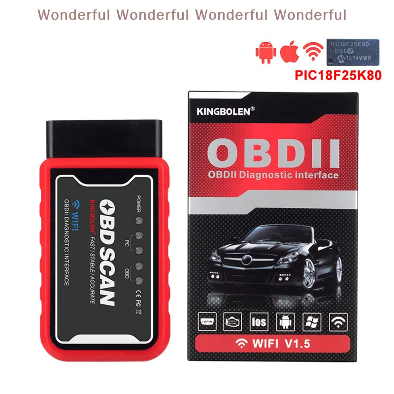 ELM327 V1.5 Bluetooth-kompatibler OBDII-Codeleser mit 4 MHz Crystal ATAL ATPPS für Android/iOS Torque Diagnostic Tool