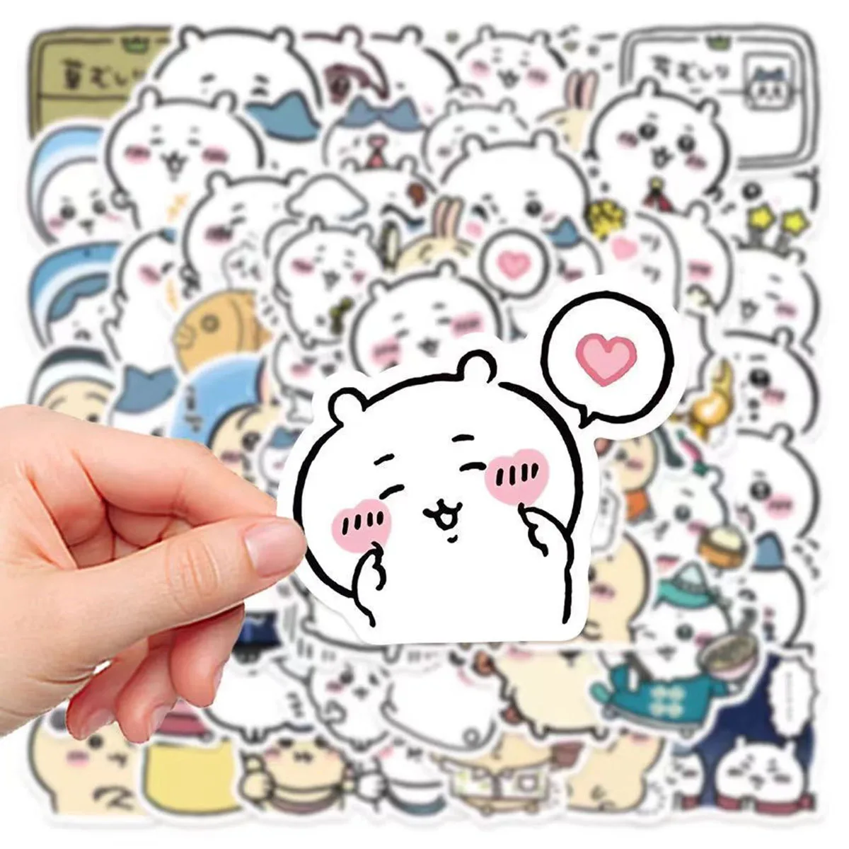 60/100Pcs Kawaii Jiikawa Cartoon Stickers Decorative Desk Laptop Scrapbook Luggage Stationery Cute Graffiti Sticker Gift