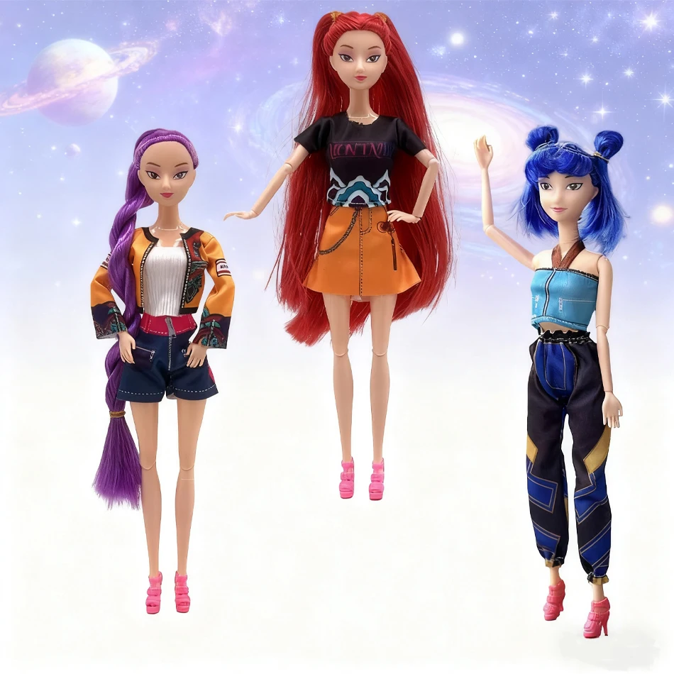 

2026 HOT Doll Kpop Demon Hunters Action Figure Toy Rumi Mira Zoey Beautiful Princess Baby Girl Dolls Plastic DIY Toy for Girls