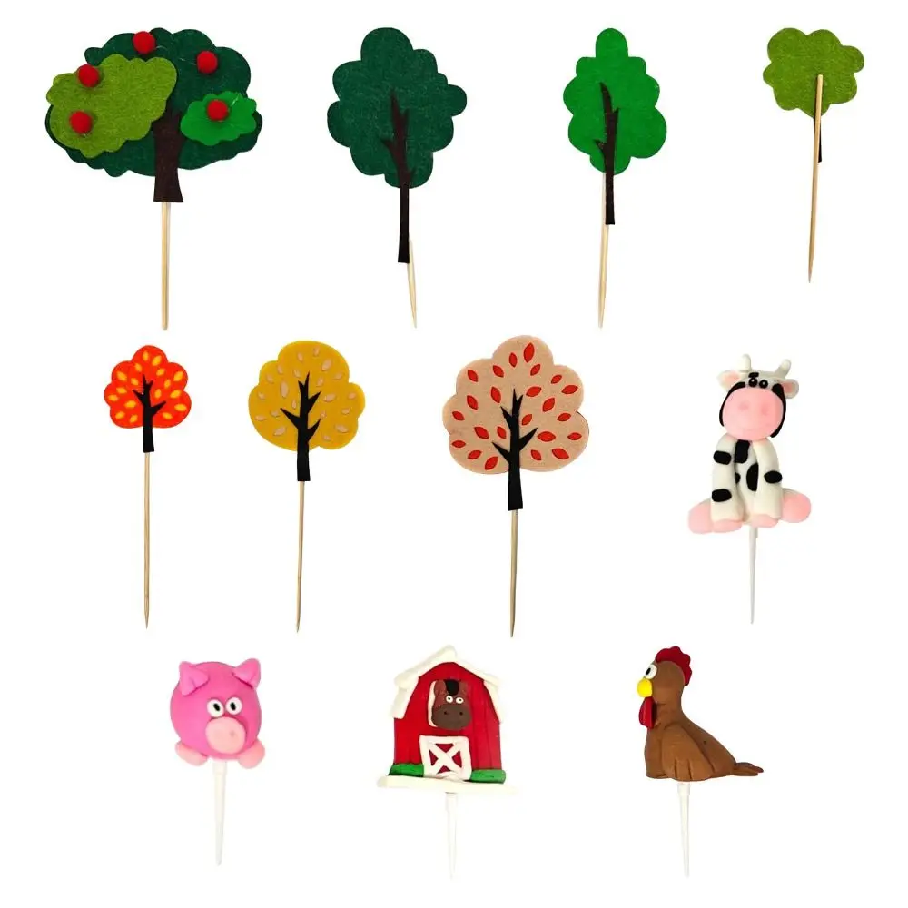 Cake Decor Cow Farm Animal Birthday Cake Topper Pig Farm Animal Farm Party Decorations Chicken Cow Cake Topper Party