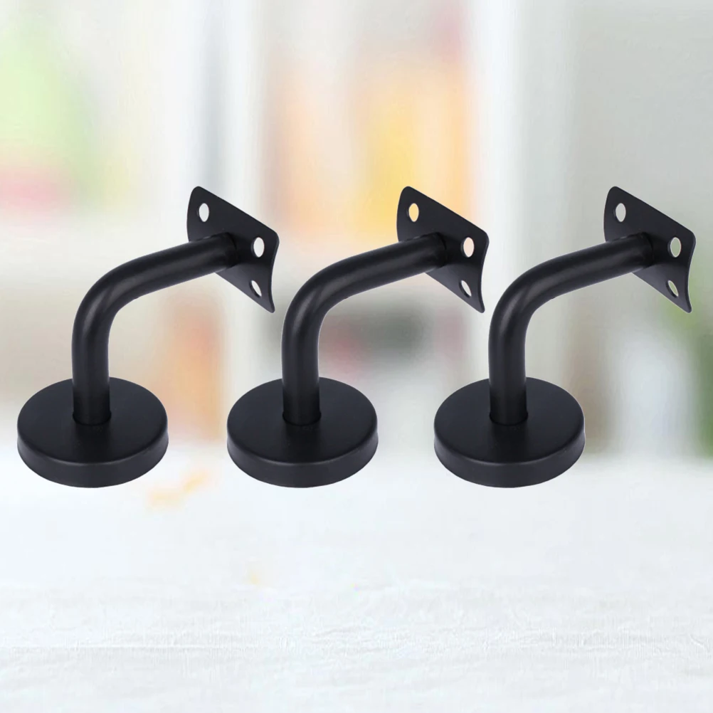 3/5Pcs Handrail Bracket Professional Solid Stainless Steel Handrail Wall Mounted Brackets Supports Black Handrail Bracket