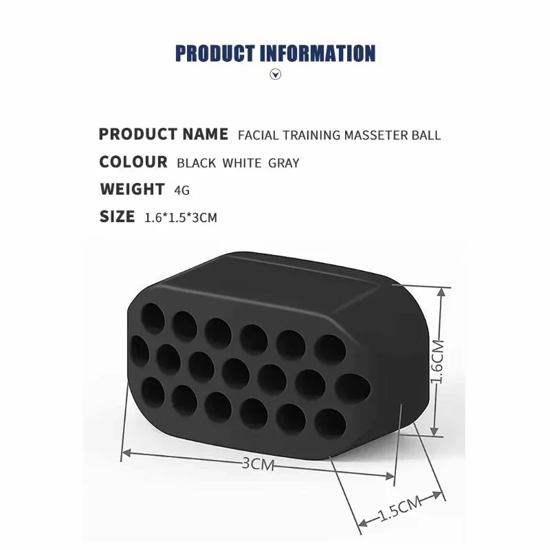 

Jaw Exerciser Facial Gym Fitness Ball JawLine Muscle Training Double Chin Reducer Neck Face Slimming Mouth Jawliner Gym Jaw line