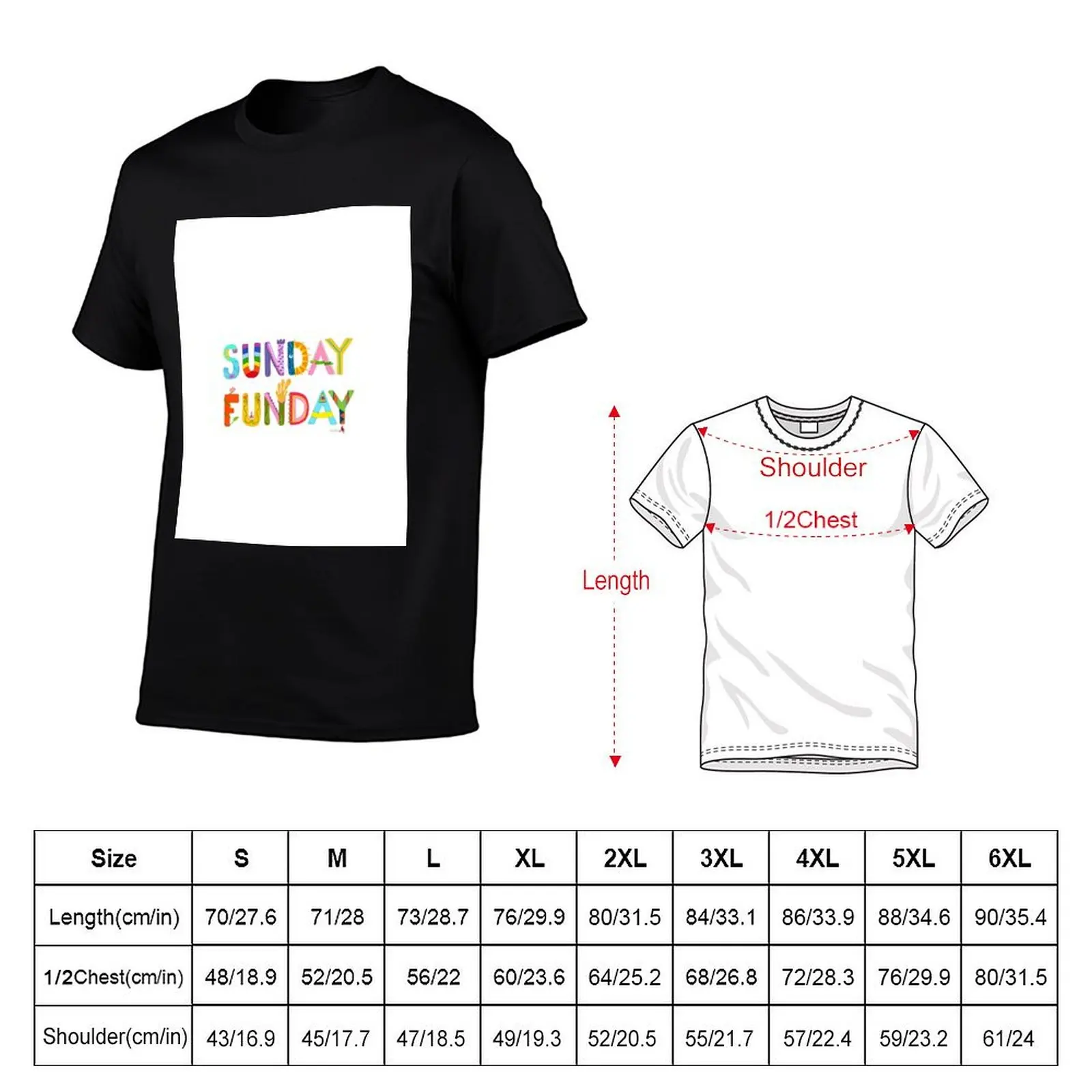 Sunday Funday T-Shirt vintage clothes blanks anime t shirts men clothings