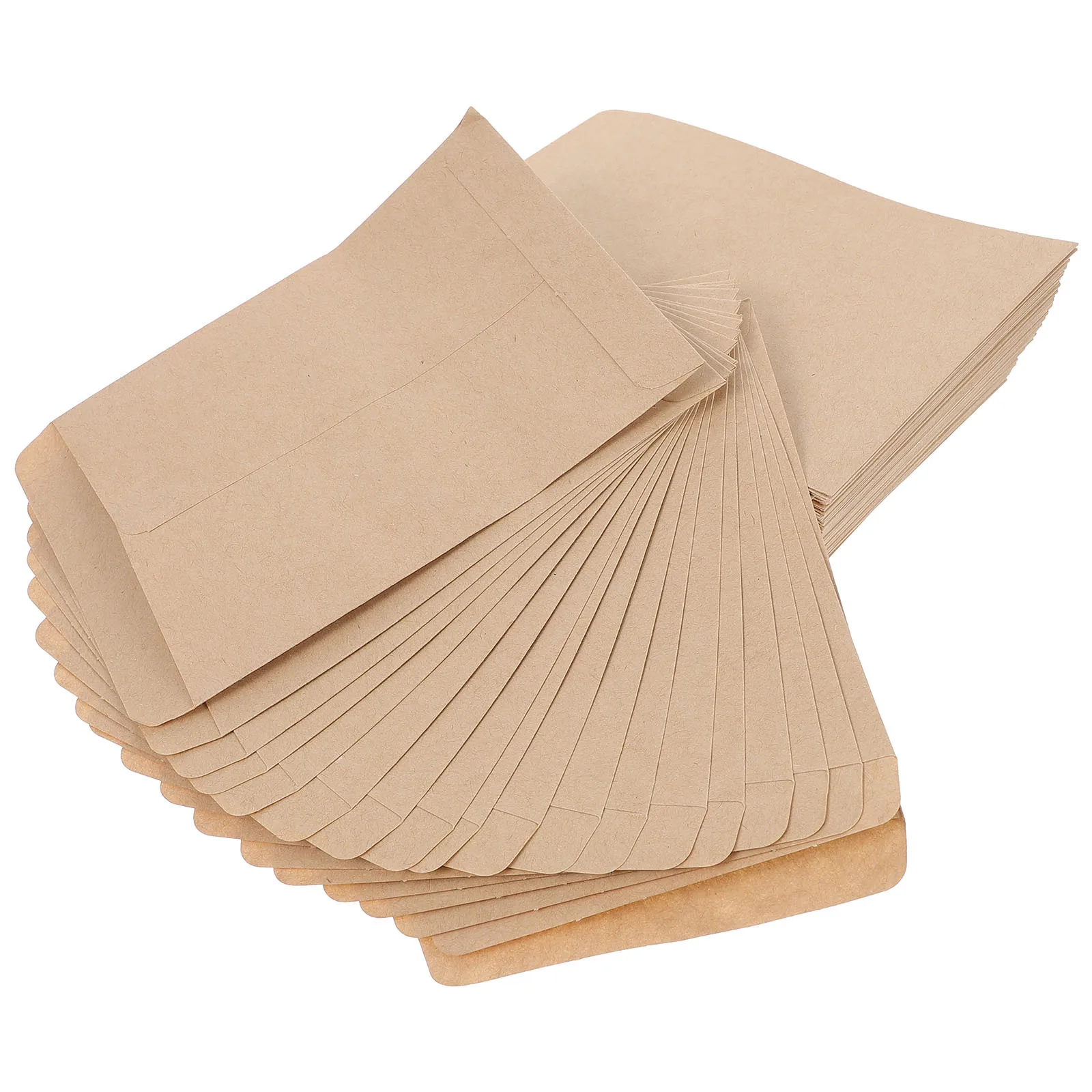 

100Pcs Multi-Functional Kraft Paper Pouches for Seed Storage Garden Breeding Small Items Packaging Vintage Style Bag