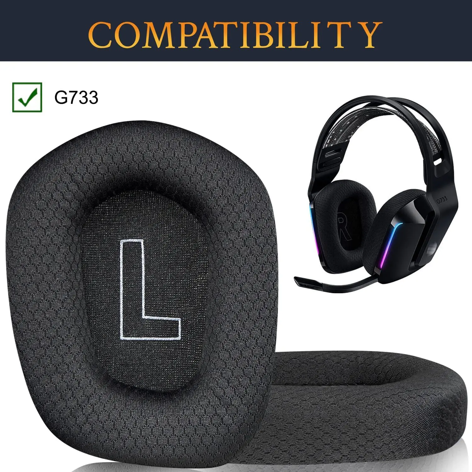 

Replacement Ear Pads For Logitech G733 G335 Headphone Accessories Earpads Headset Ear Cushion Repair Parts Foam