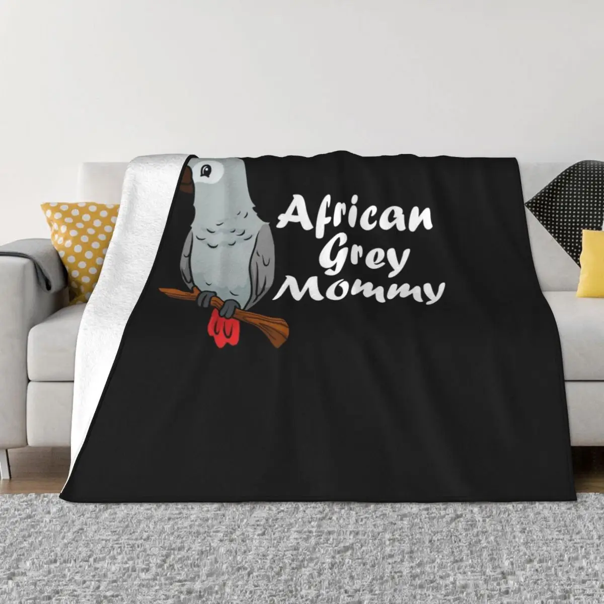 

African Grey Shirt Women African Grey Gifts Girls Parrot Throw Blanket Soft Blanket Personalized Gift Blanket Fluffy