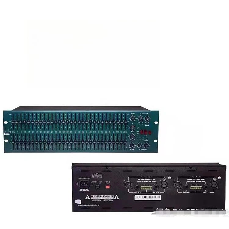 EQ Audio Equalizer for Home Stage Sound, KTV, Meeting, High Low Frequency Limiter, Karaoke Tuner