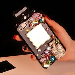 Luxury Glitter Crossbody Perfume Bottle Phone Case, Bling Rhinestone Cover, For iPhone, 11, 12, 13, 14, 15 16 Pro Max