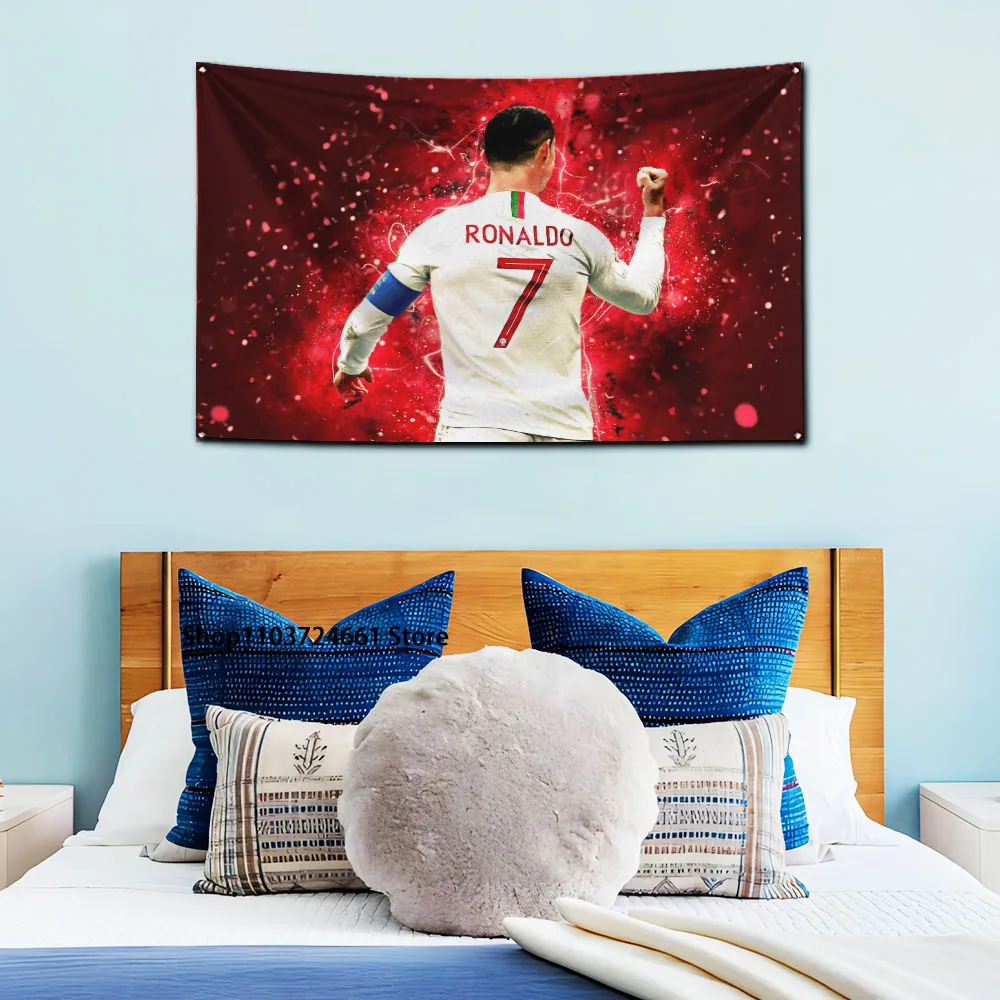 3x5 Ft C-Cristiano R-Ronaldo CR7 Flag Polyester Digital Printing Banner For Living Room or Club Tapestry Decoration