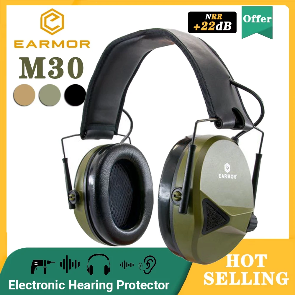 

EARMOR M30 Tactical headphones, air gun shooting earmuffs. Used for shooting training, outdoor hunting