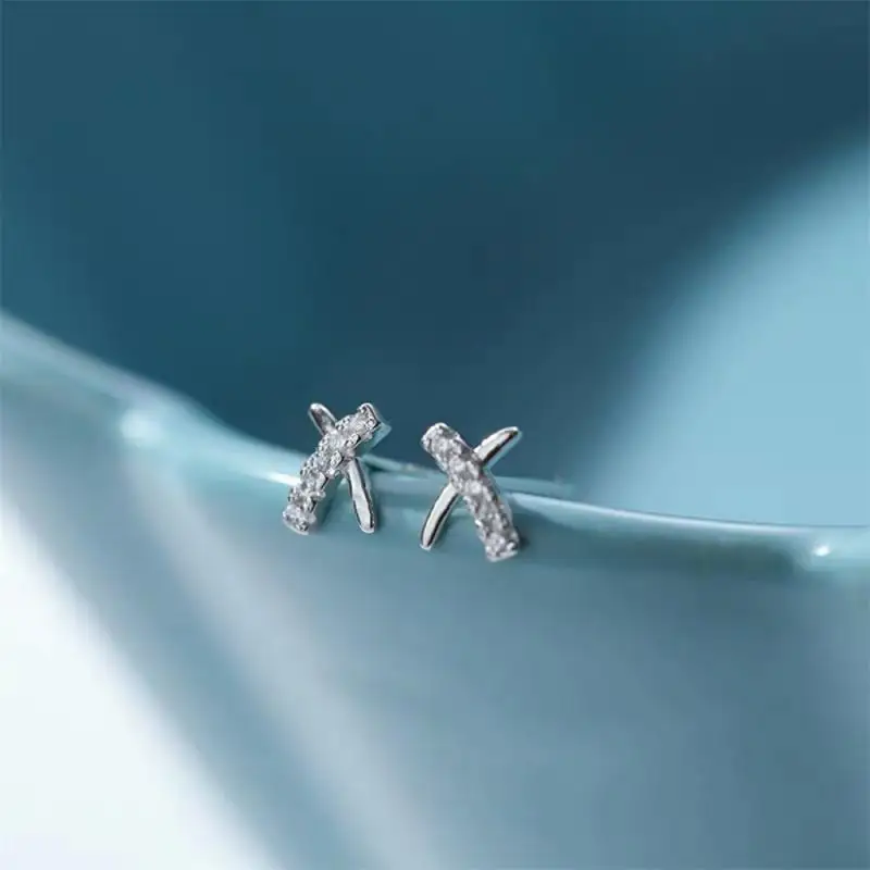 1/5PAIRS Shining Hypoallergenic Earrings Fashion Accessories Zircon Earrings Feminine Fashion Jewellery No Allergies