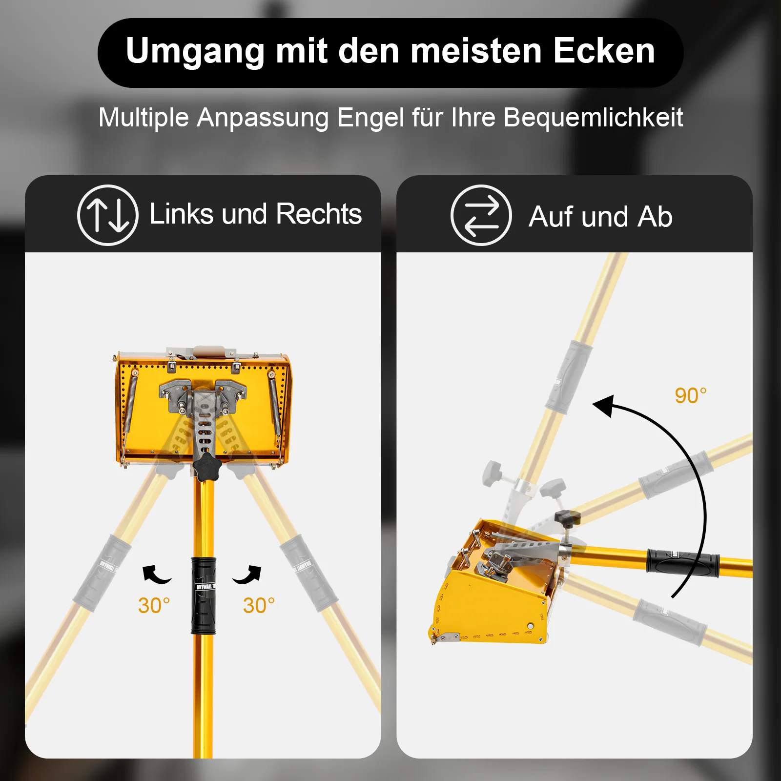 Modern Puttying Tool Drywall Flat Finishing Box Tool Adjustable Rod 10.43in