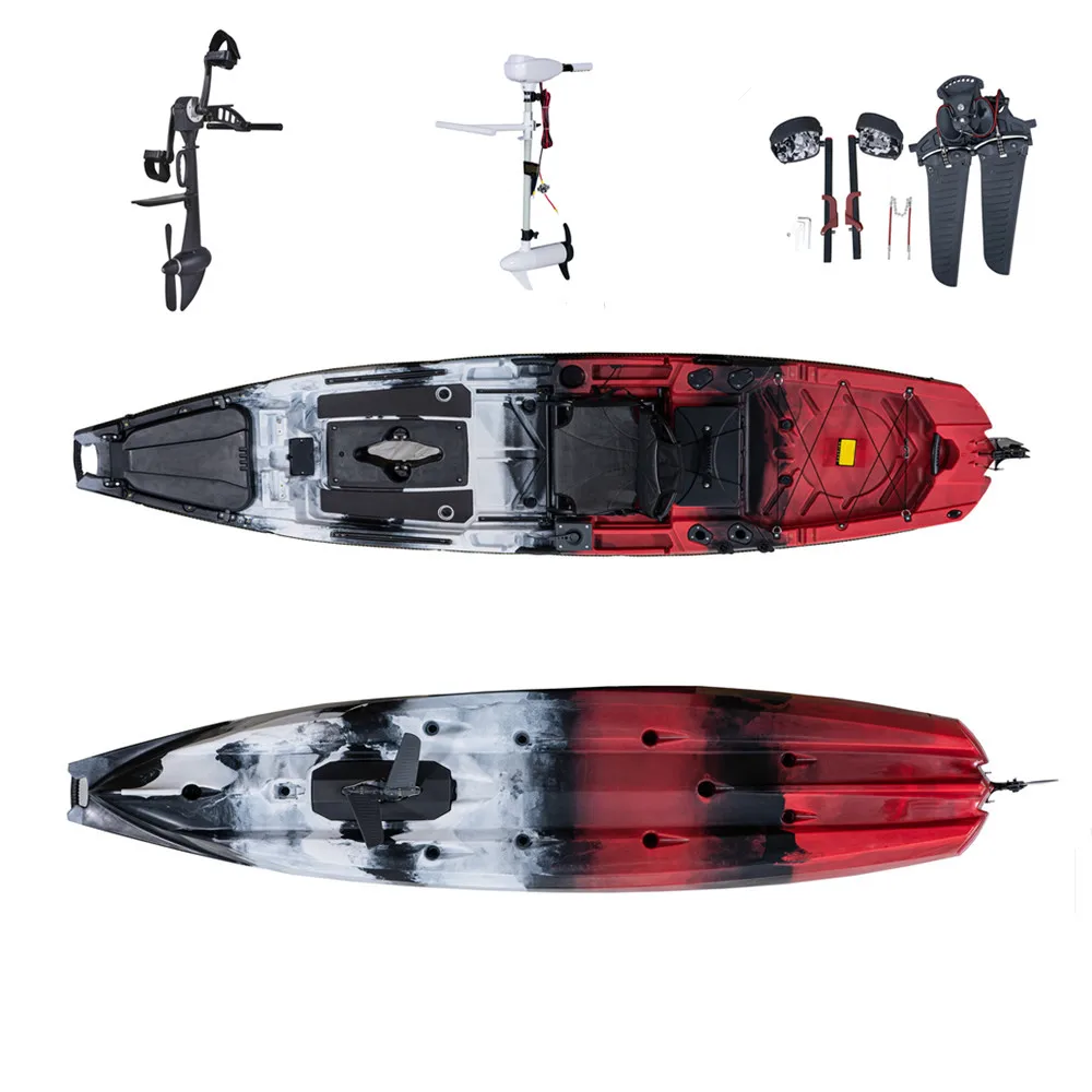 

Педаль Power Motor Transaction Multi Drive 12ft Fin Flap Пропеллер Рыболовный каяк со стулом и рулем для морской воды