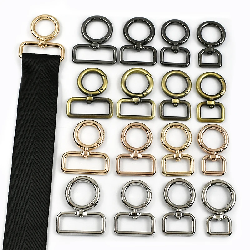 

5/10Pcs Metal Snap Hook KeyChain Bags Strap Buckles 12-38mm Swivel Lobster Clasp Webbing Connector Buckle Carabiner Accessories