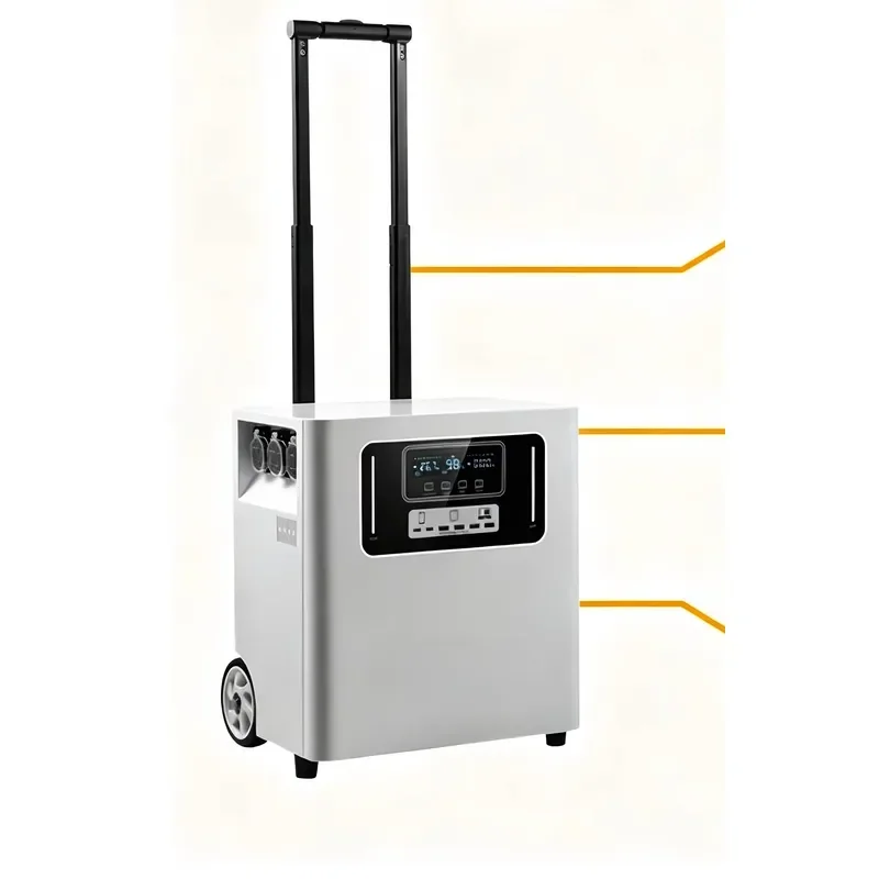 Portable Power Station 3000W on Wheels All in One Home Energy Storage System 110V 3K Solar Generator for Home Outdoor Off