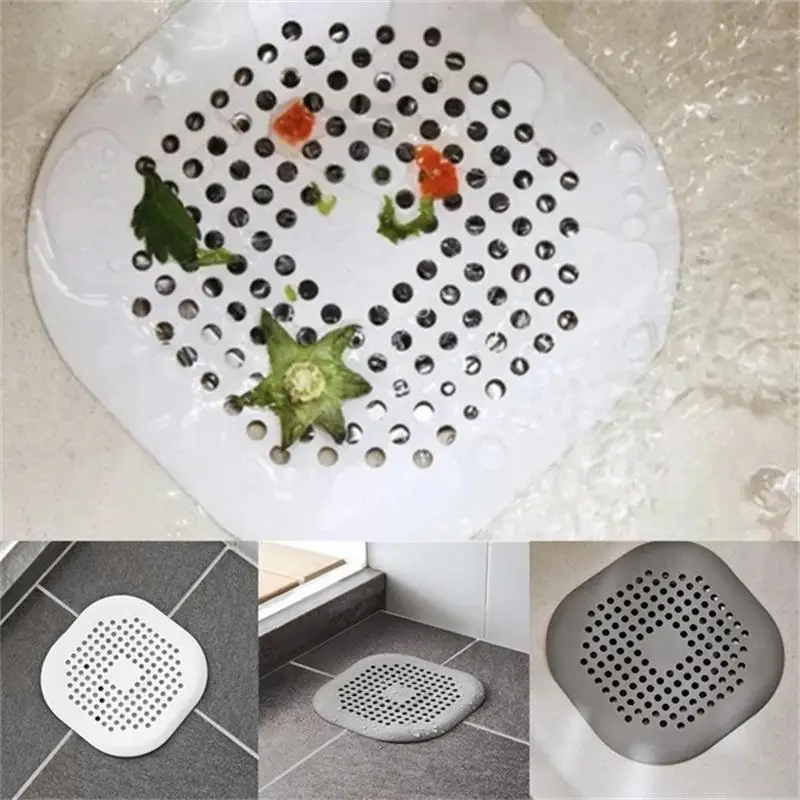 Cubierta de drenaje de fregadero con filtro de pelo, colador antibloqueo, tapón de drenaje de suelo de ducha, desodorante tapón de silicona para cocina, baño, casa