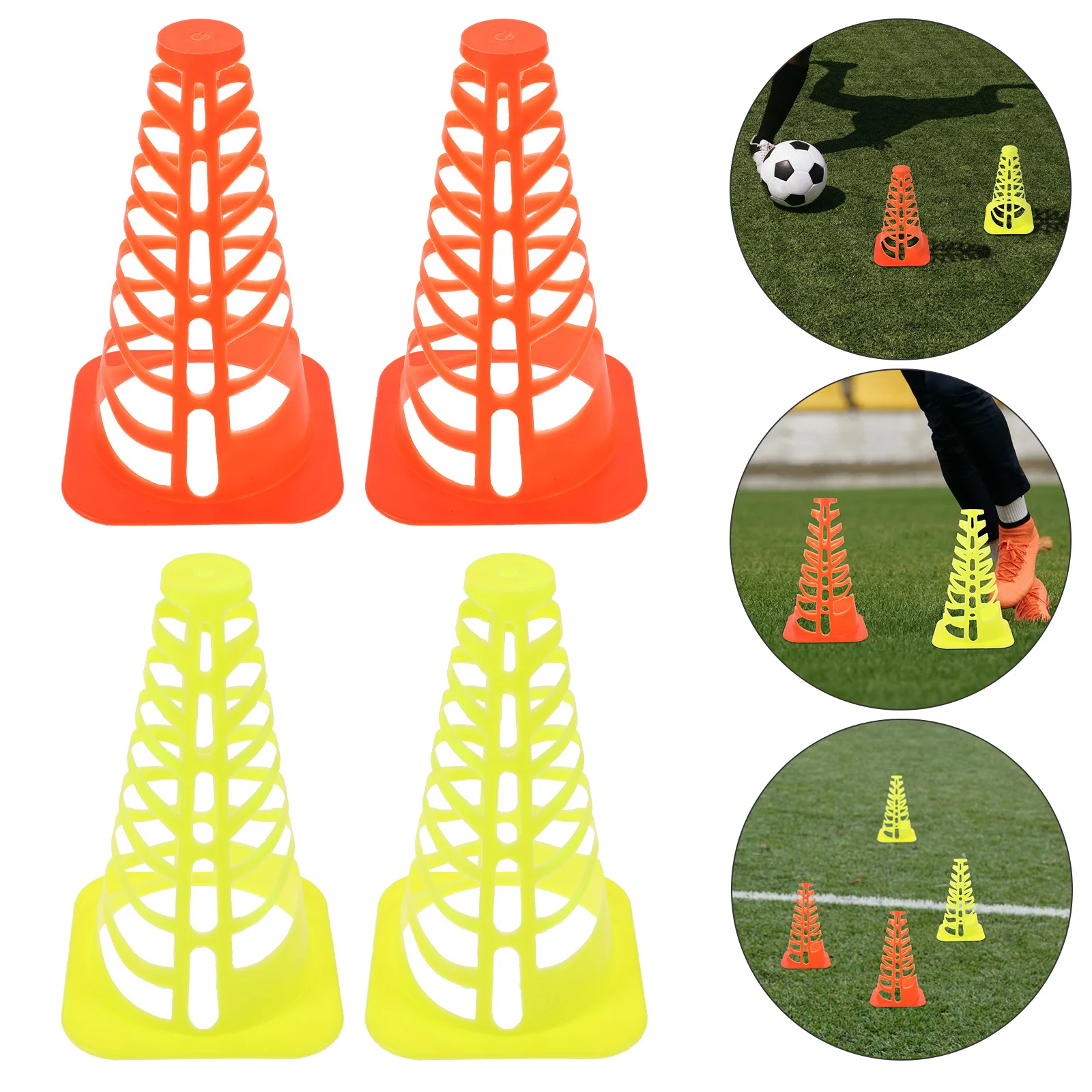 

6Pcs Soccer Marker Training Cones Colored Agility Speed Practice Football Obstacle Sports Equipment Traffic Cones