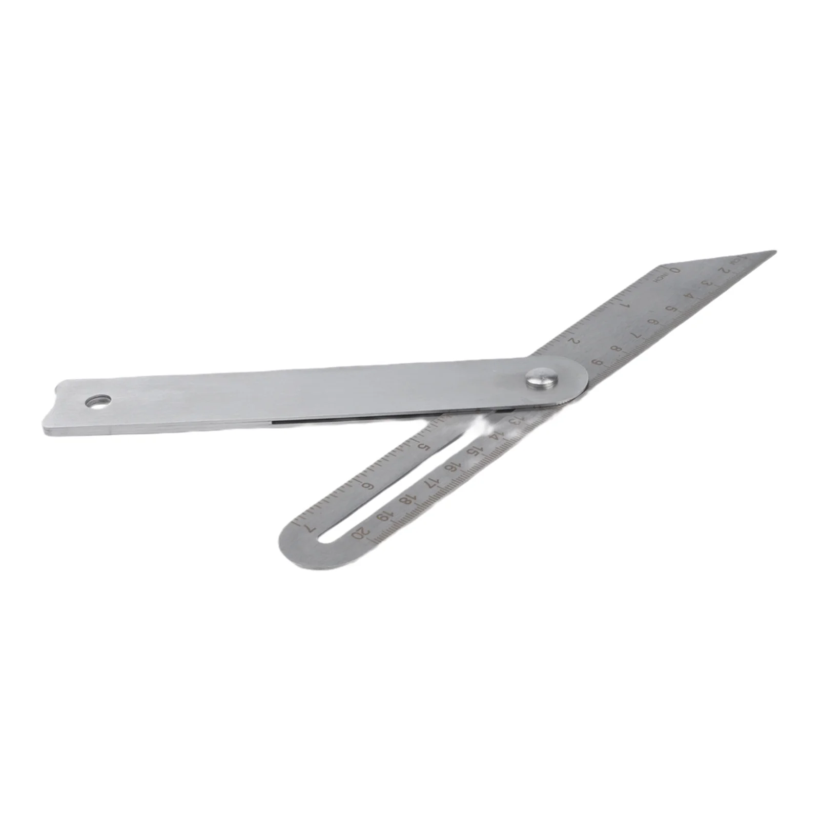 Precision Etched Stainless Steel Angle Ruler with Locking Screw for Reliable Use in Construction and DIY Projects