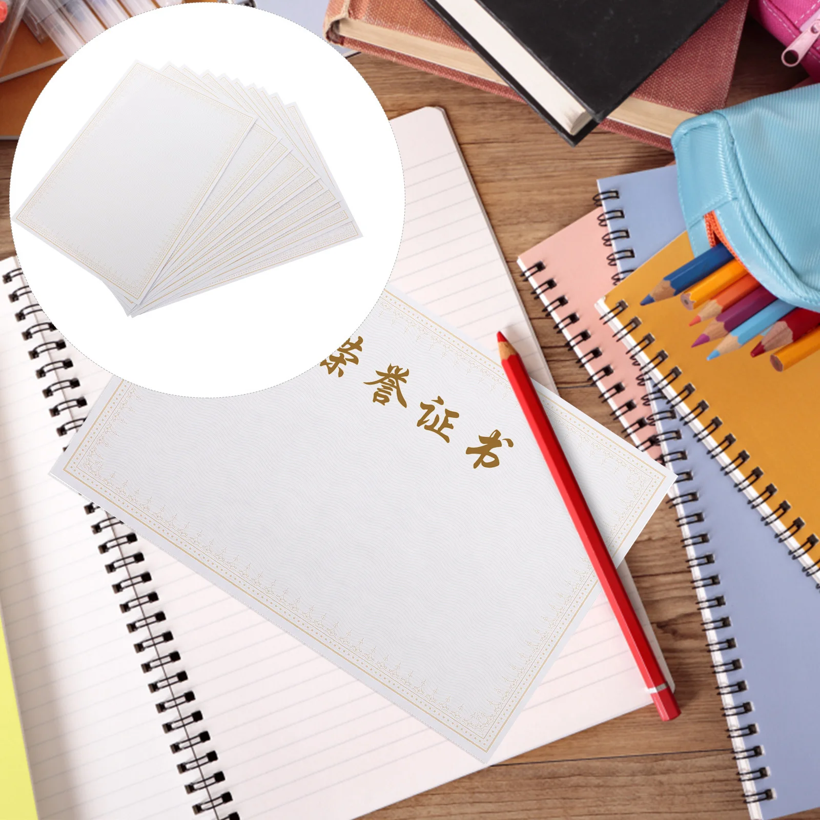 10枚の空白の証明書用紙、印刷可能、書き込み可能、学校の卒業証書、卒業証書、空白の証明書用