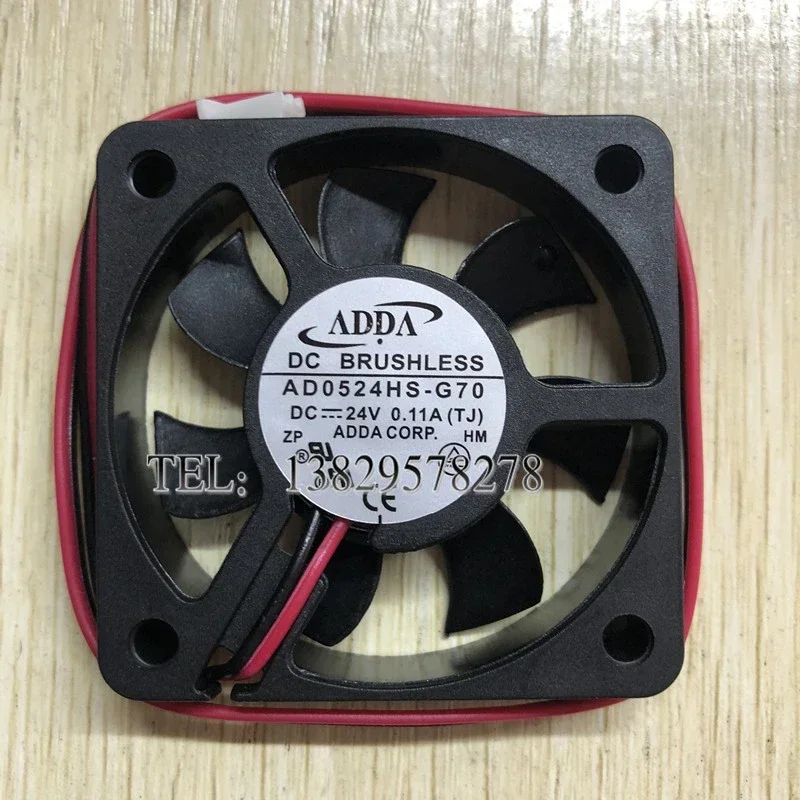 ADDA AD0524HS-G70 DC 24V 0.11A 50x50x10mm 2-Wire Server Cooling Fan