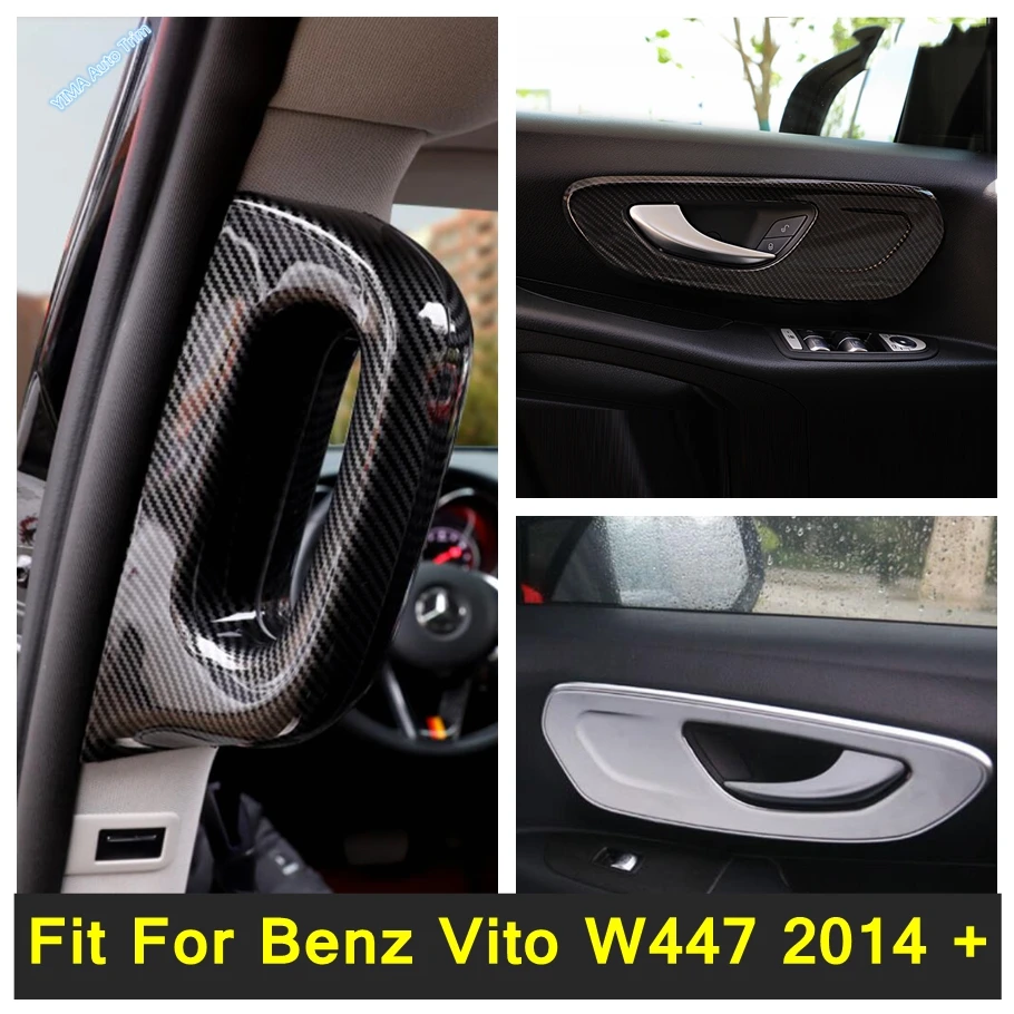 ABS Auto Inner Door Handle Bowl / B Column Decor Frame Cover Trim Interior Accessories For Mercedes-Benz Vito W447 2014 - 2021