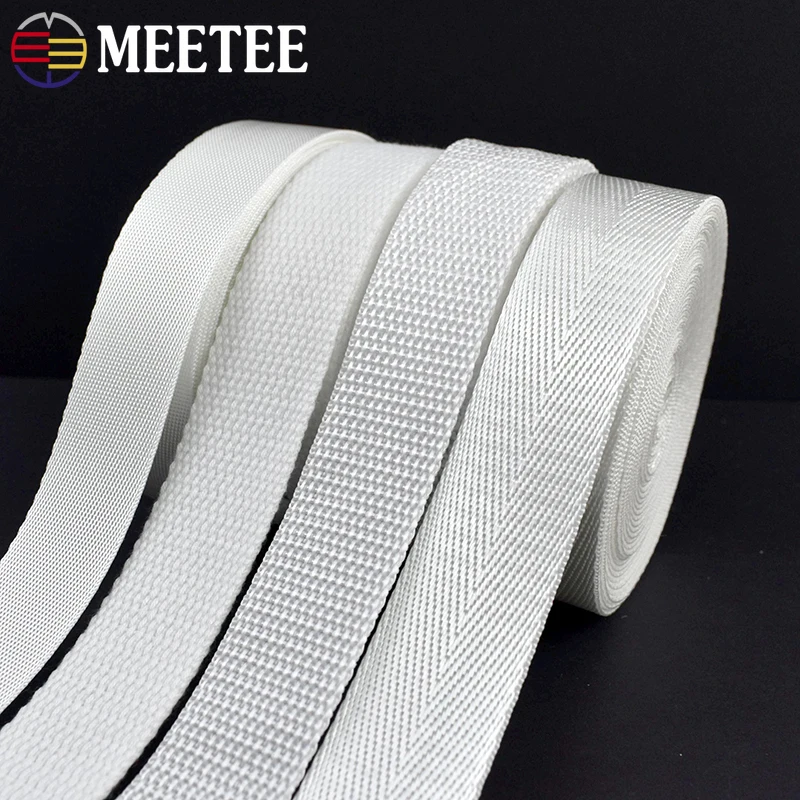 

5/10M Meetee 20-50mm Nylon Webbing Bag Shoulder Strap Luggage Strapping Bias Banding Pet Collar Straps DIY Sewing Accessories