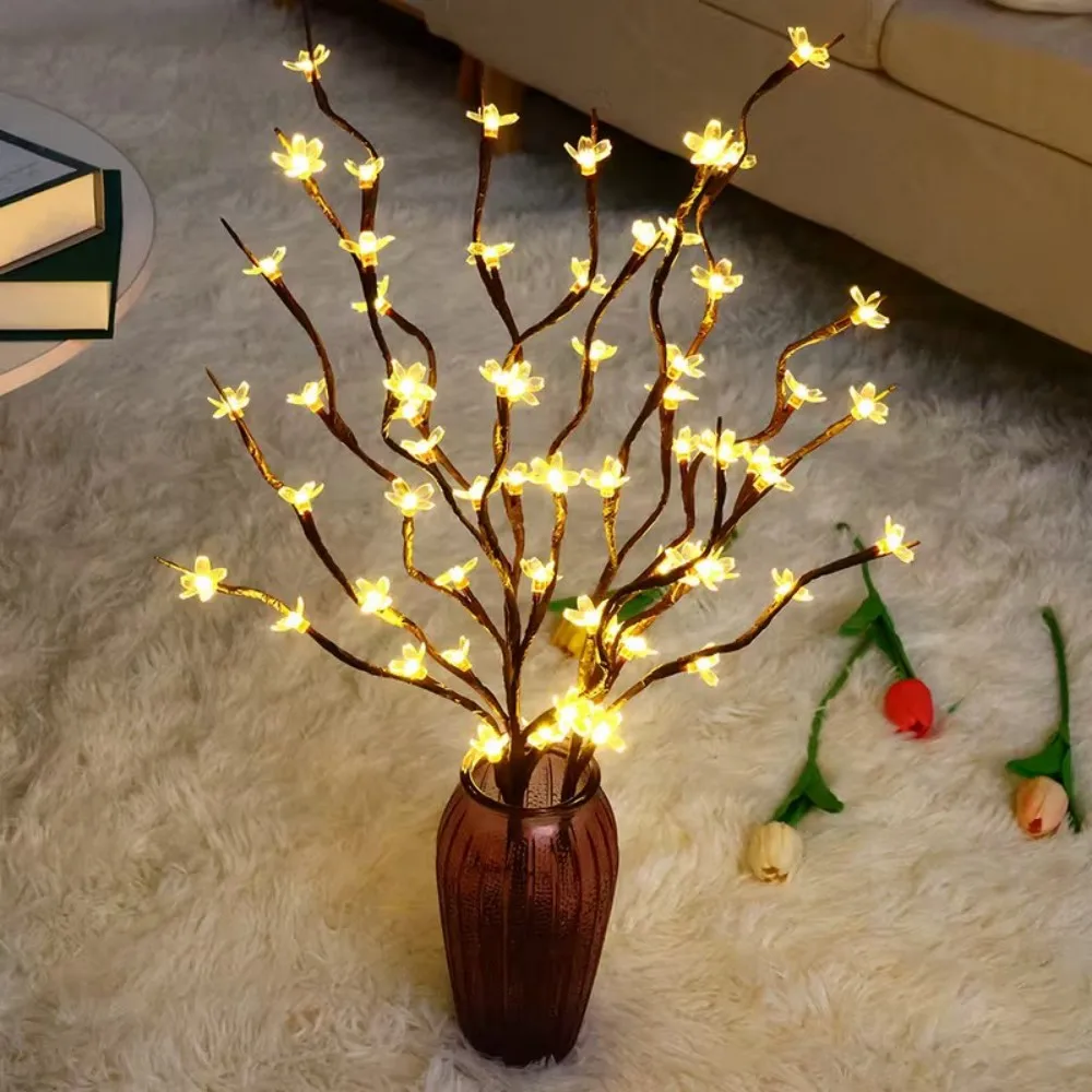 1pc 20LED Cherry Blossom Tree Landscape Lighting, Battery Powered, Used for Home Garden Wedding Birthday Christmas Festival Part