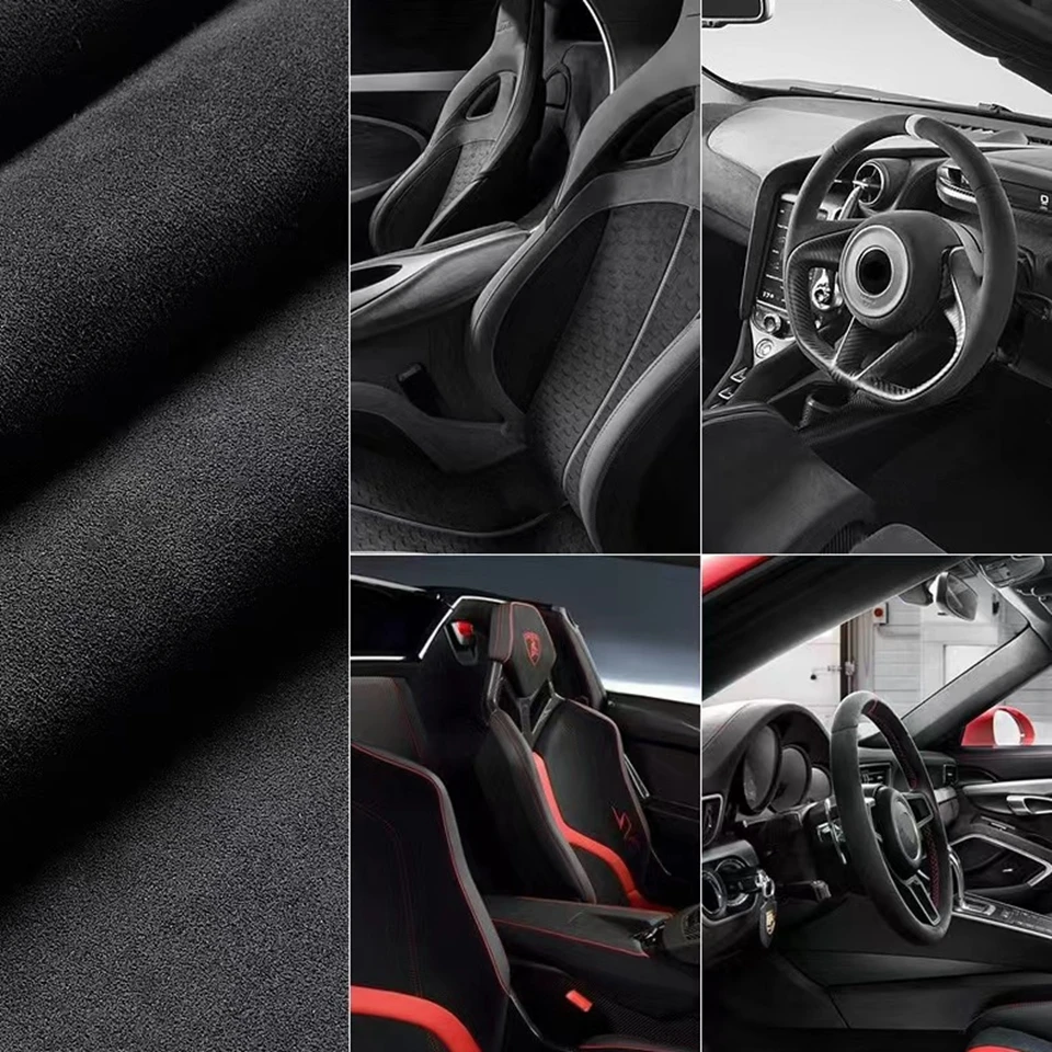 DIY Auto-Lenkradbezug aus schwarzem Wildleder für Volkswagen Golf 6 GTI MK6 VW Polo GTI Scirocco R Passat CC R-Line 2010 – Detail 2
