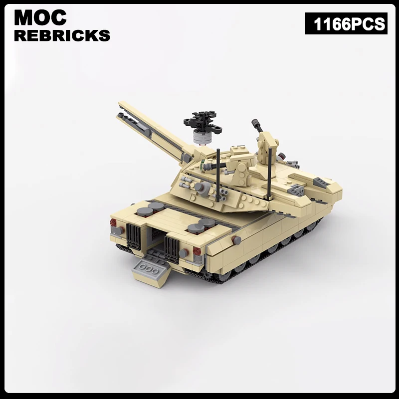 WW2 US Militaire Serie M1A4 Abrams Gepantserd Voertuig MOC Bouwstenen Leger Battle Tank Model Baksteen Speelgoed kinderen Kerst G