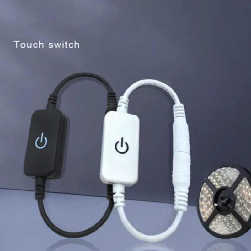 

1 шт. черный/белый DC 12 В-24 В одноцветный сенсорный переключатель для светодиодной ленты сенсорный диммер светодиодный ленточный переключатель