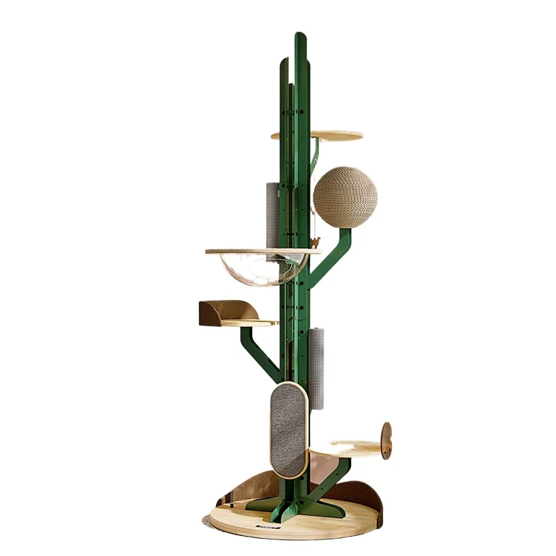 

DIY cactus cat climbing frame, cat nest tree integration, creative solid wood minimalist cat climbing frame