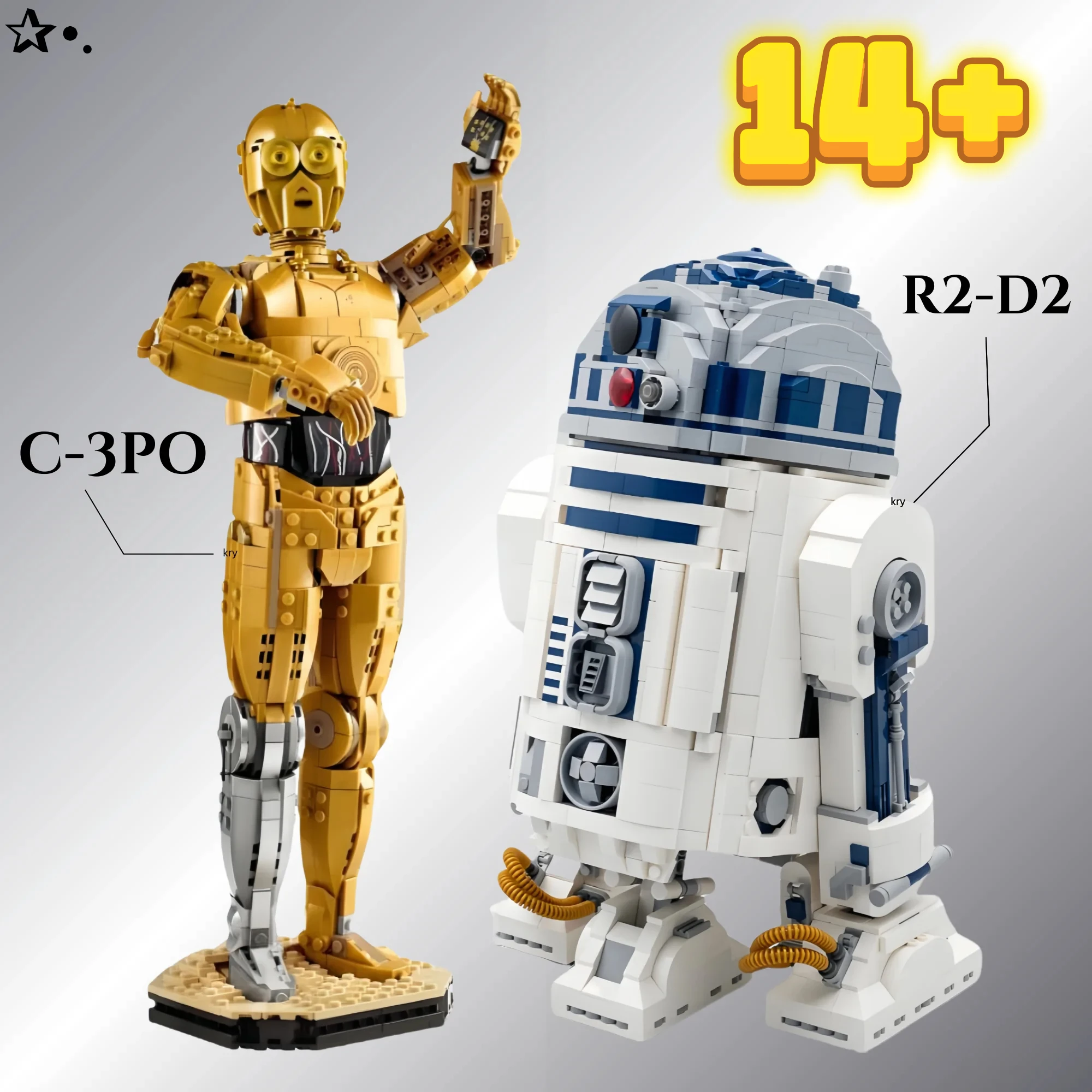توفير كبير UCS معركة روبوت C-3PO 75398 R2-D2 75379 الاتحاد الطوب تجميع لغز كتل نموذج لعطلة عيد ميلاد لعبة الهدايا #2