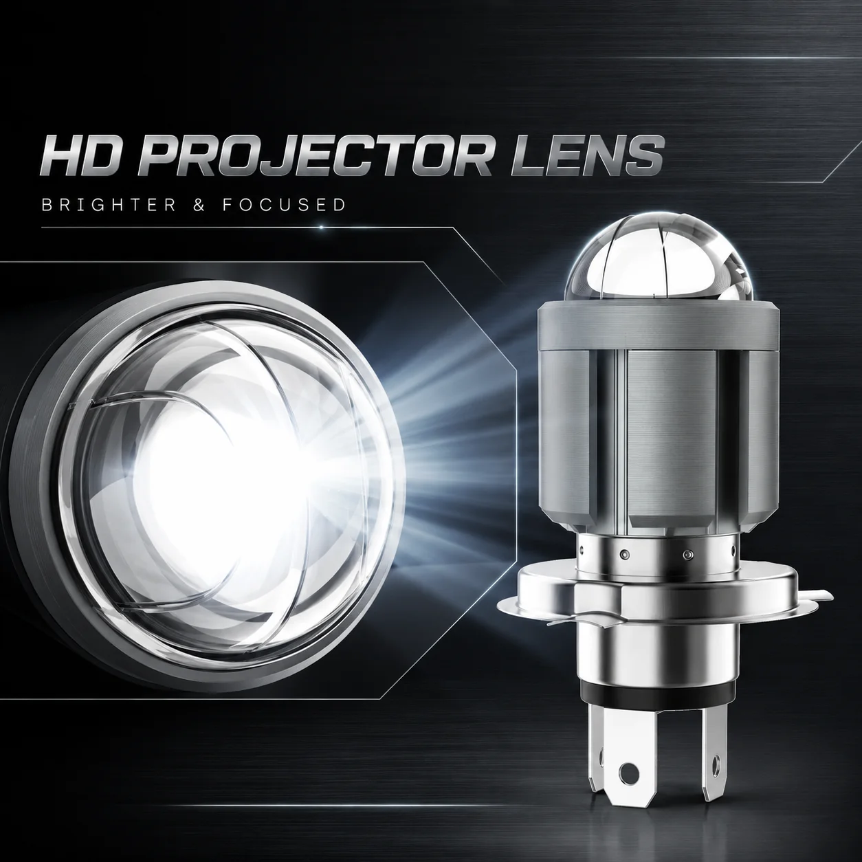 H4 LED Motorcycle Light Bulb F - Universal Motorcycle Led Headlight Projector ulasan dan harga