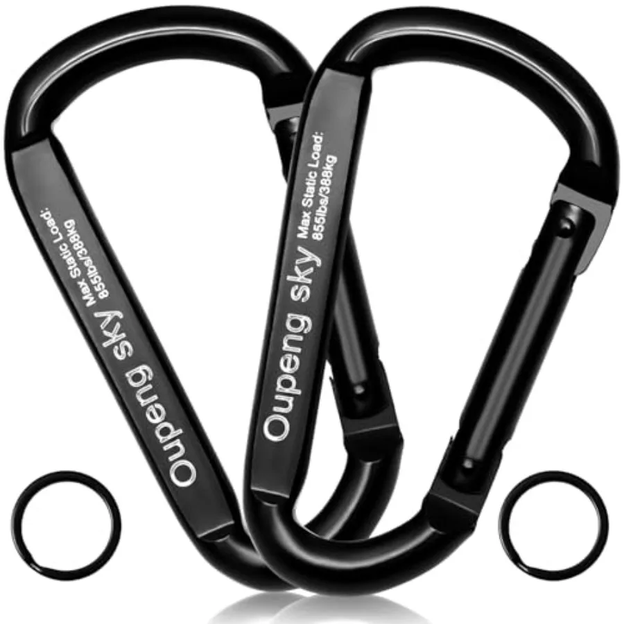 

Carabiner Clip 855lbs 3 Iron Heavy Duty Caribeaners for Hammocks Camping Accessories Hiking Keychains Outdoors and Gym etc D Sh