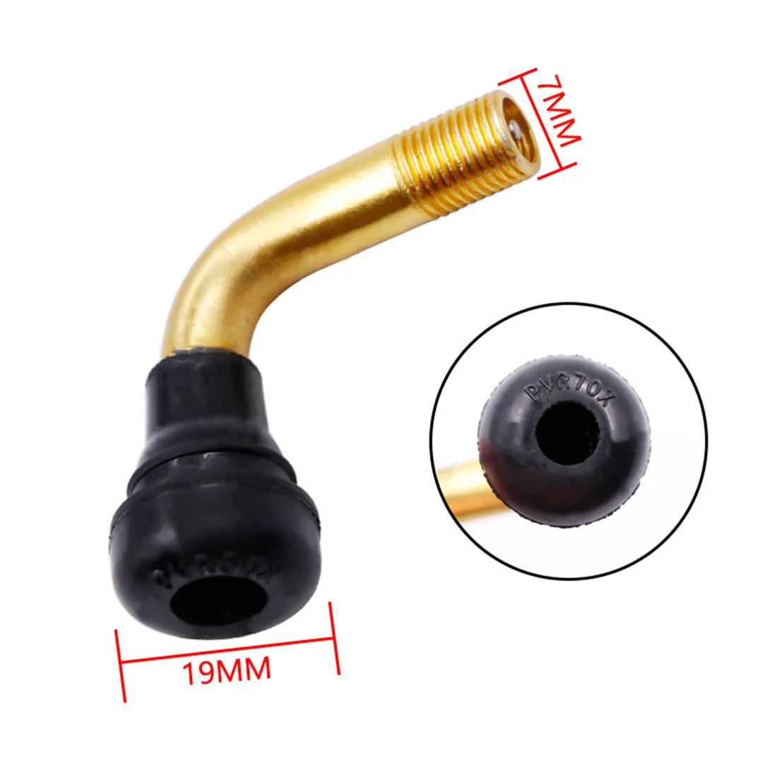 2pcs Motorcycle Tubeless Tire Valve Stems 90 Degrees Pull-In Valve Core Tool for Car Auto Scooter PVR50X PVR60X PVR70X