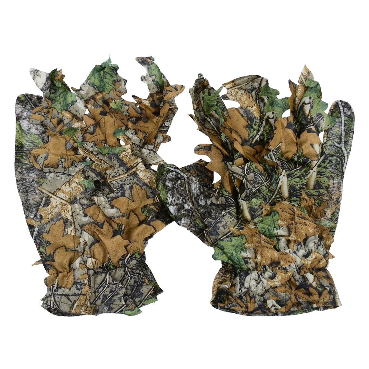 3D Camouflage Leaf Hunting Gloves Sneaky Comfortable Non-slip Leaf Gloves For Hunting Shooting Outdoor Photography Training Gear view 5