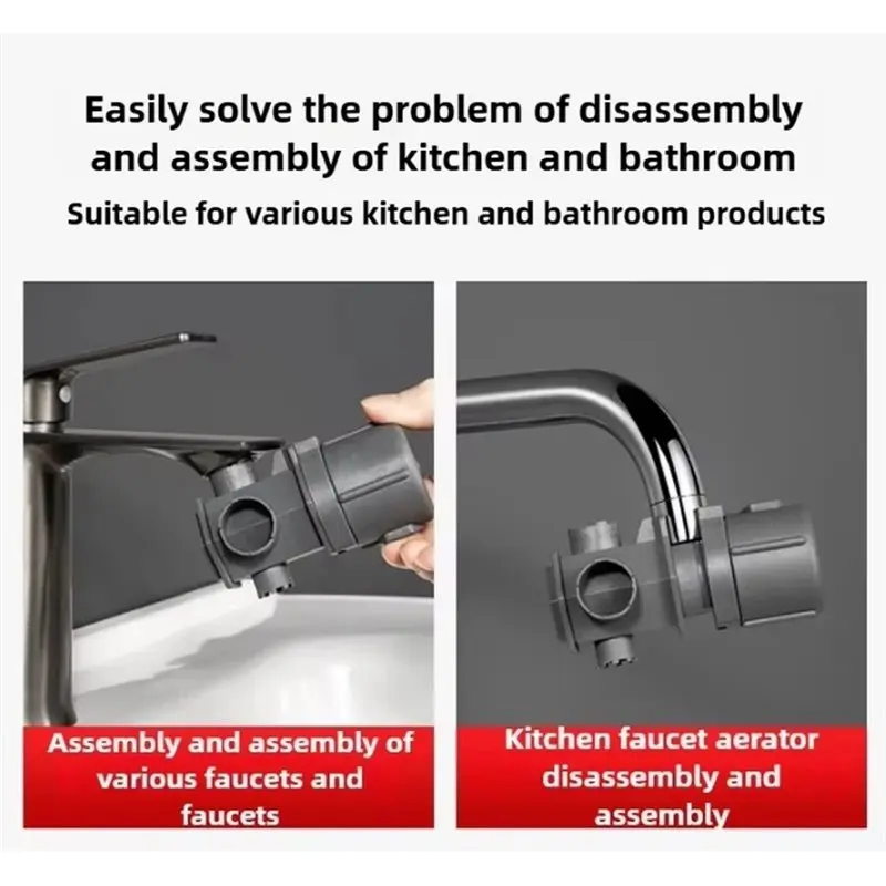 RMWIN-Kitchen Sink Faucet 10 PCS Multifunctional Spanner Bubbler Unscrewing Device Spout Removal Universal Accessory