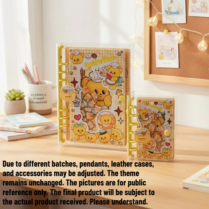 Acrylic Shake Book Rustling A5 A7 Winnie the Pooh Cartoon Sketch Diary Handbook Student Stationery Friends Sticker Kawaii Gift view 2
