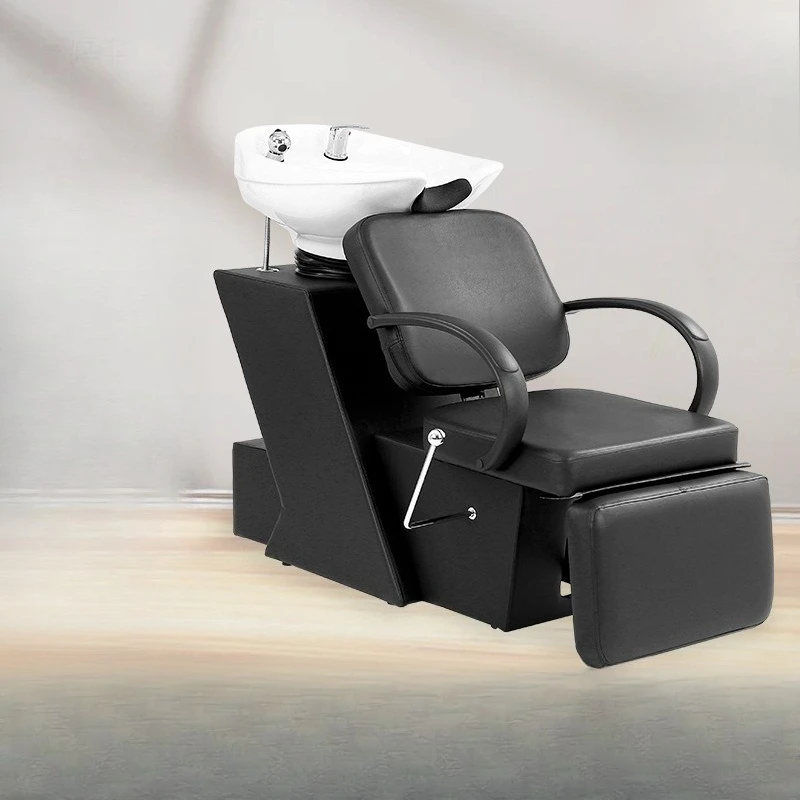 سرير شامبو، صالون حلاقة، صالون شعر خاص قابل للتعديل، سرير شامبو، حوض سيراميك، سرير دافق #1